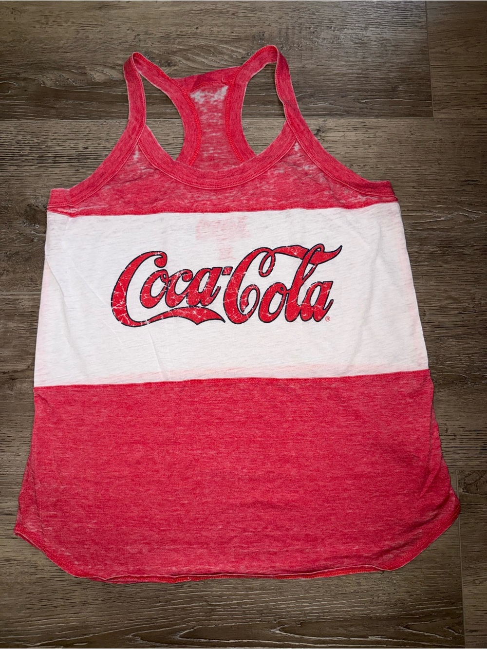 Vintage style Coca Cola Red and White Stripe Racerback Tank